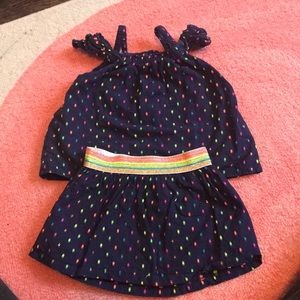 Neon Lights Tank and Skirt Set